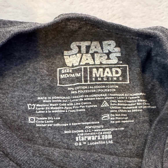 Star Wars Men’s T-Shirt Size Medium- Multicolor on Gray - Picture 3 of 5